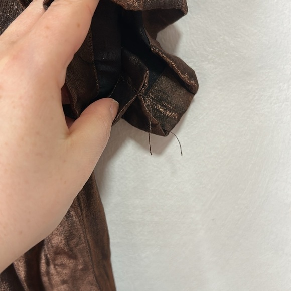 M&S collection brown shiny boxy top tshirt NWT - Picture 8 of 9